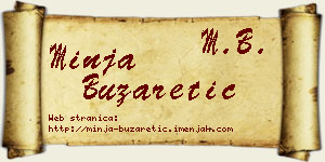 Minja Buzaretić vizit kartica